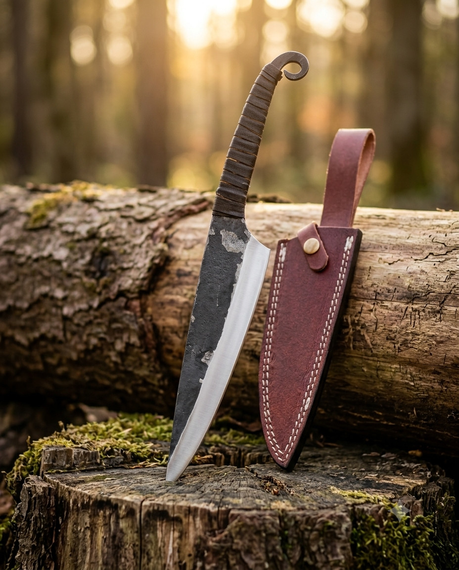 Handmade Carbon Steel Chef Knife, Best Gift, Professional Kitchen Knives AS-1832