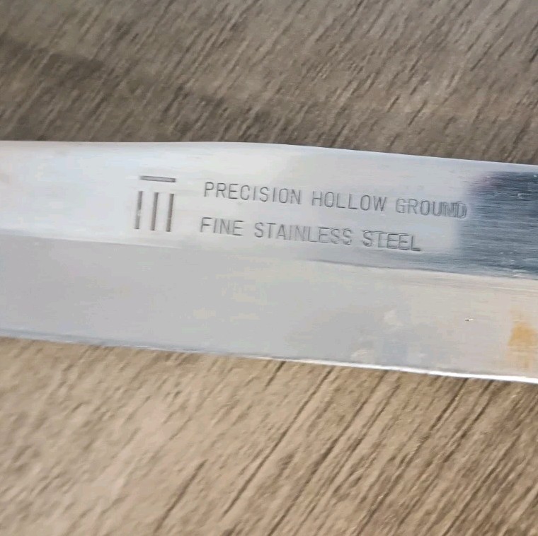 2 Precision Hollow Ground Stainless Steel & 4 J.A. Henckels Knives + Bread Knife