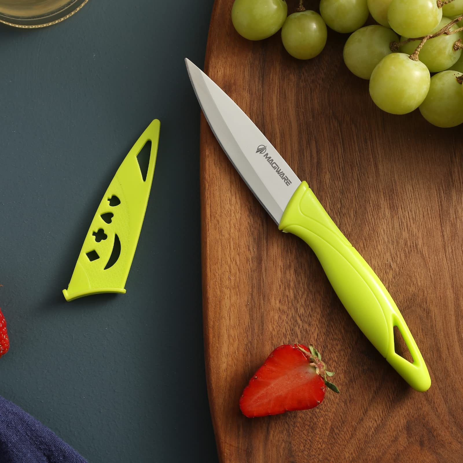 Magiware Paring Knife, 8PCS Paring Knife Set with Cover, Small Kitchen Vegeta…