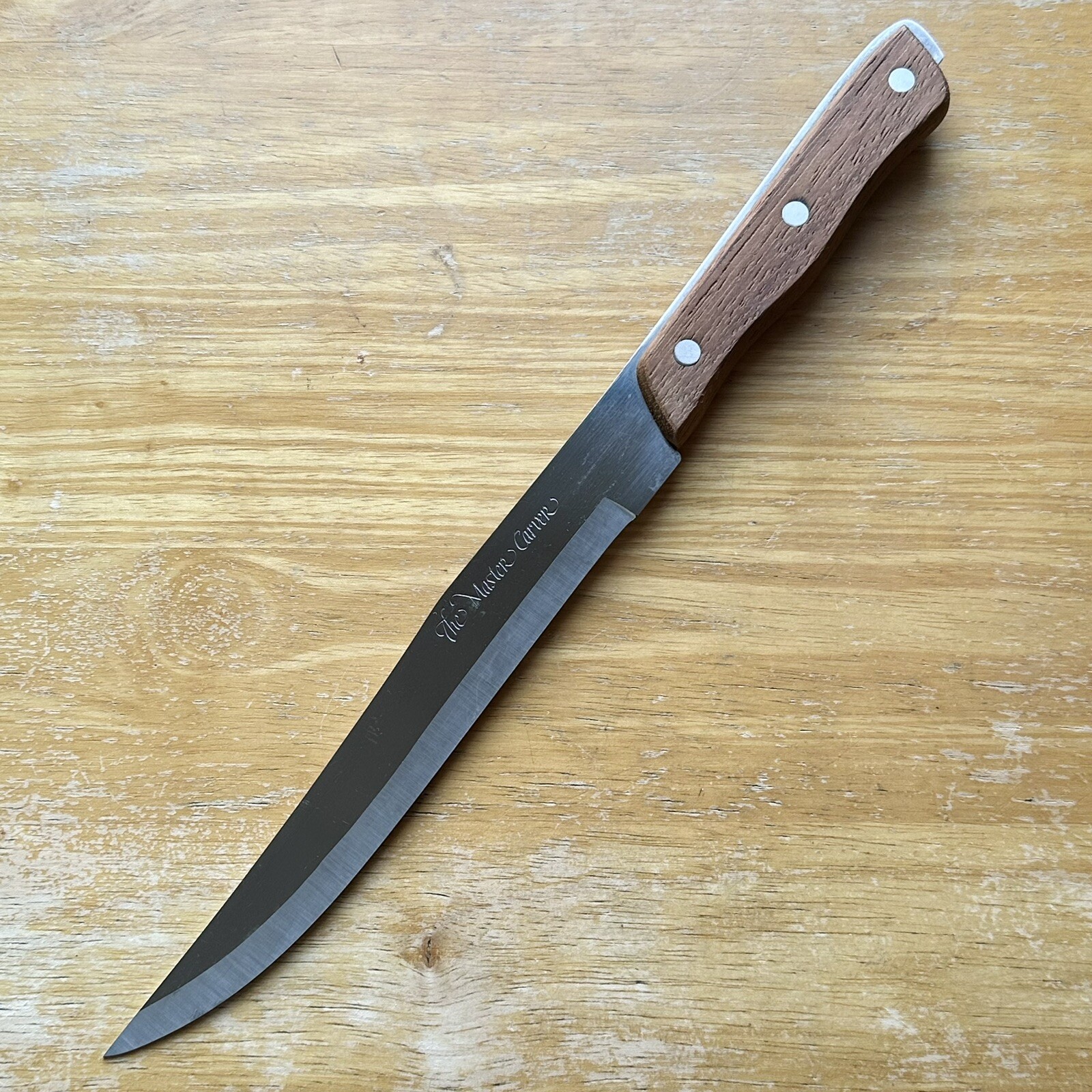 NICE Vintage THE MASTER CARVER 8” Blade Stainless Carving Knife w/ Wood Handle
