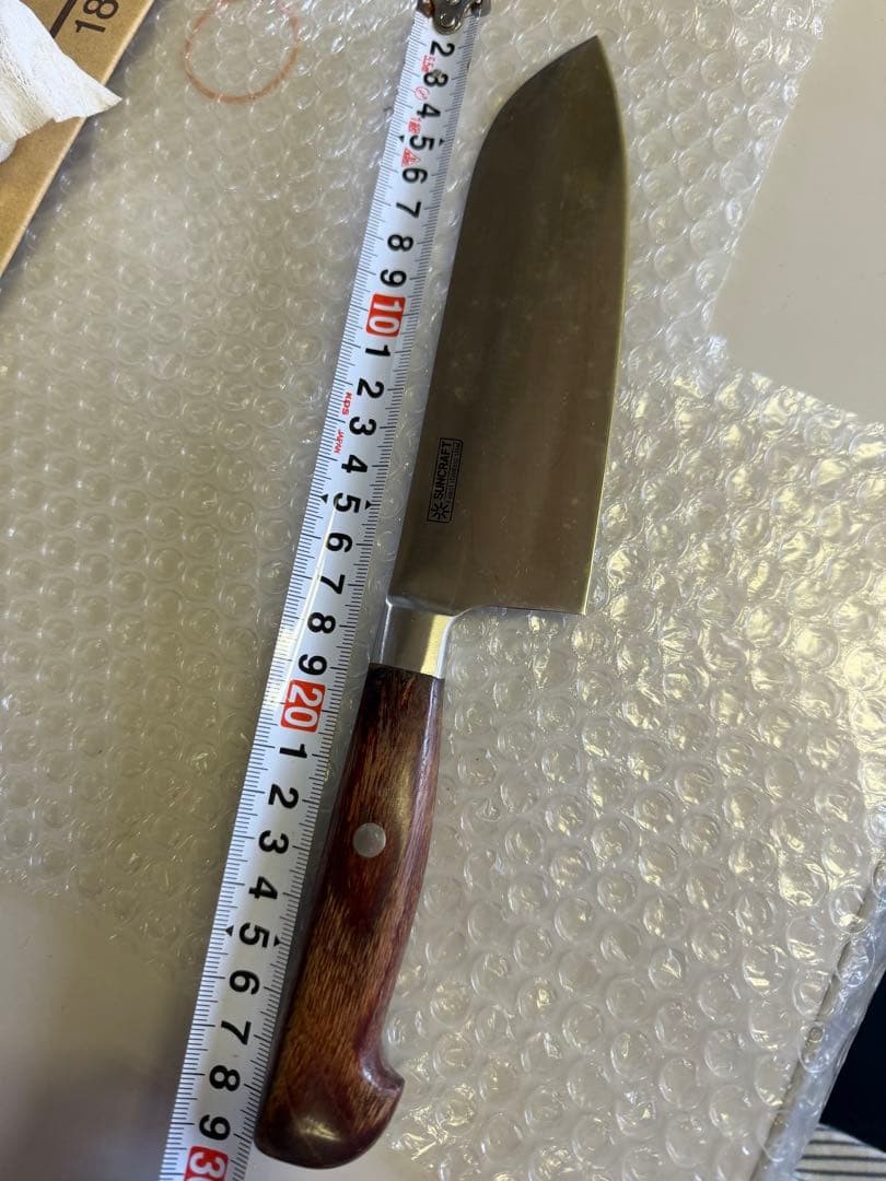 SUNCRAFT Santoku Kitchen Knife Stainless Steel Wood Handle 170mm Japan Tool