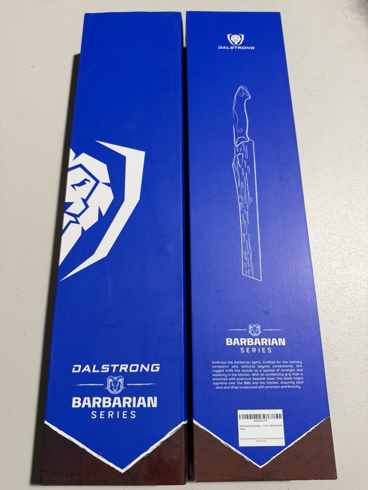 Dalstrong Barbarian Series 12 Slicing Carving Knife Swedish Steel Box Sheath