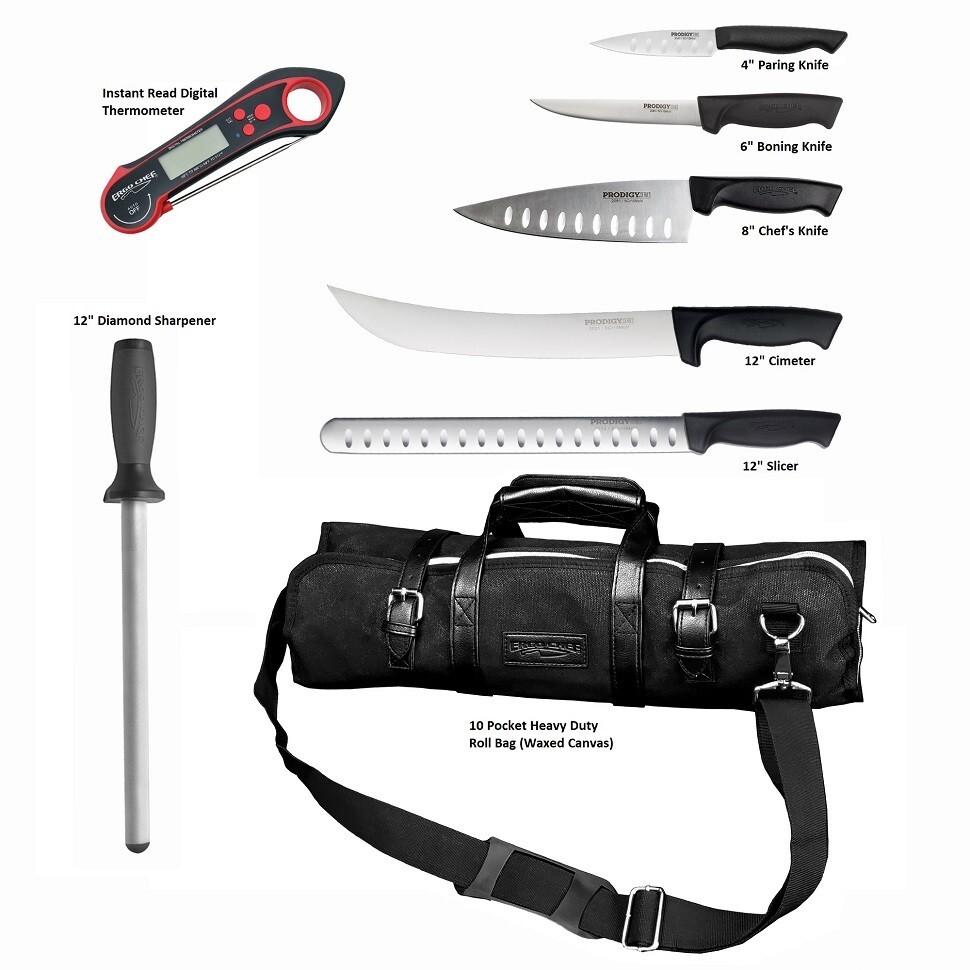 14pc Ergo Chef Prodigy Series Ultimate Competition Pit-Master BBQ Knife Set