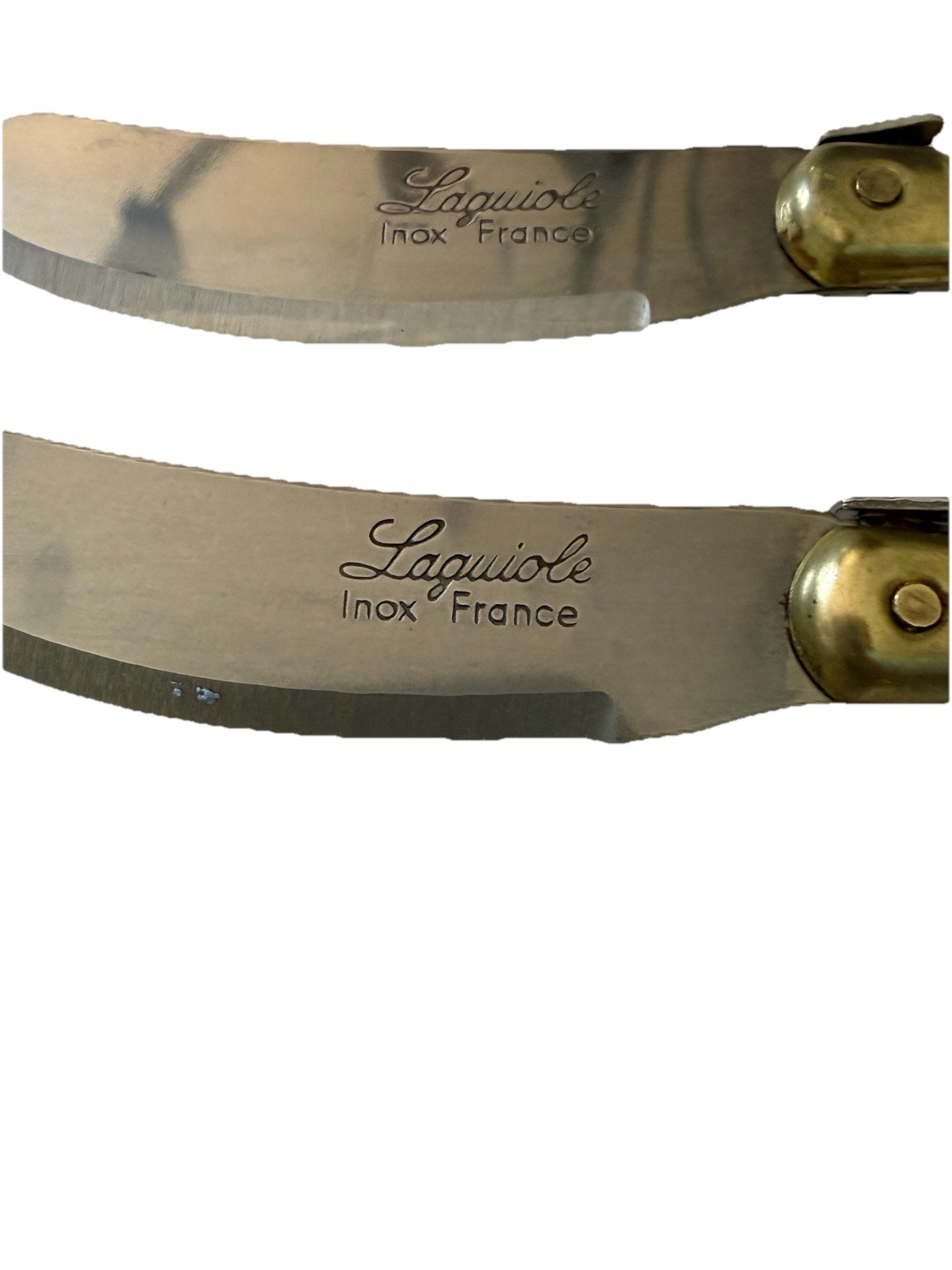 Laguiole Inox 6″ Spreader Knife Set of 2 Blue/Red France