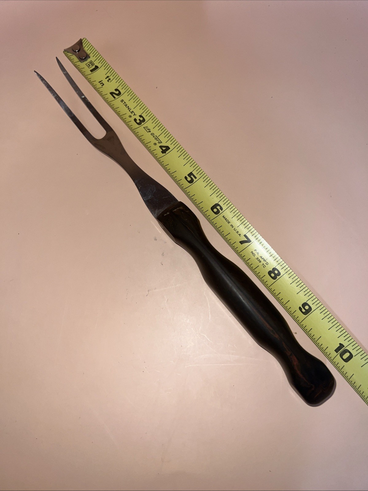 Cutco 1026 MEAT FORK 10.5″ Brown Marble Handle Made in USA