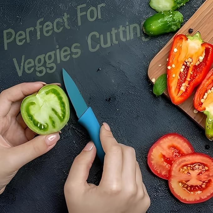 Kitchen Knife Set of 6 with Chopping Board in Gift Box with Cleaver Knife, Chef