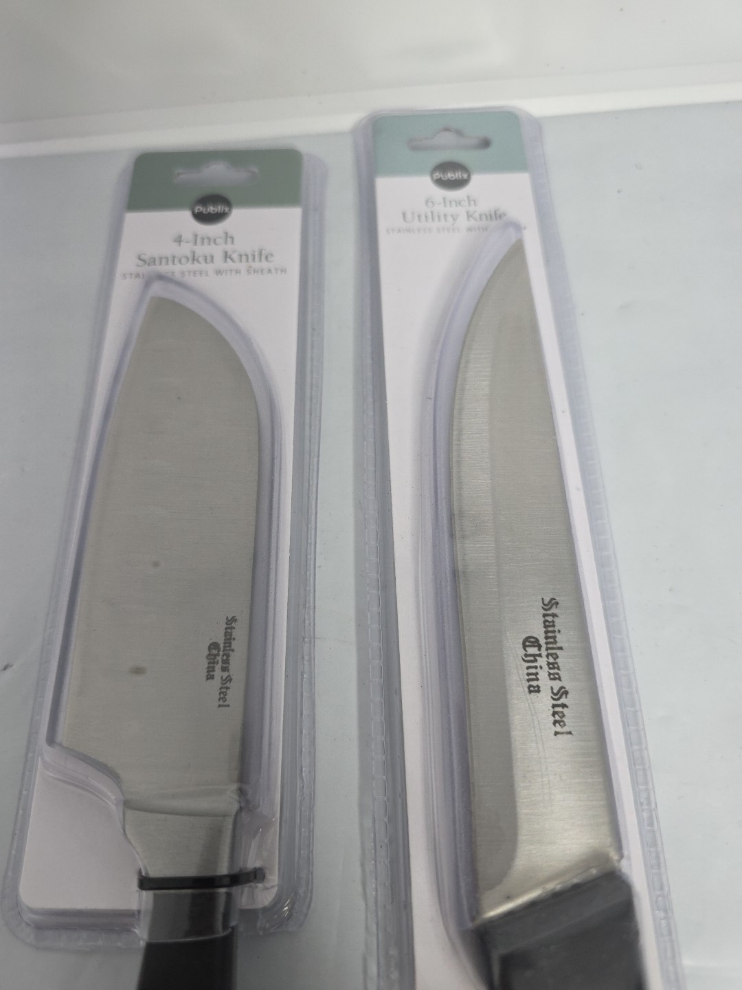 4″ And 6 Inch Santoko And Utility Knife Stainless Steel With Sheath.