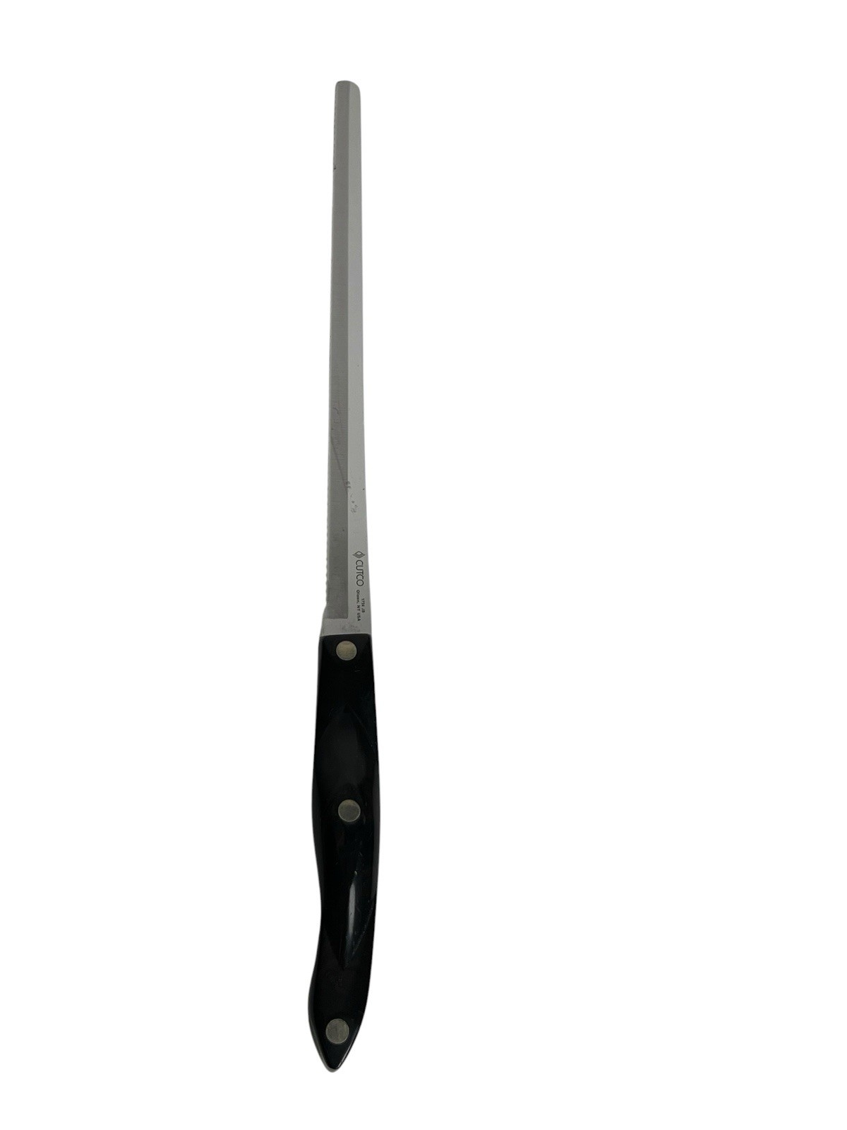 Cutco 1724 KA Chef’s Serrated Bread Slicer Knife 10″ Blade Black Handle USA