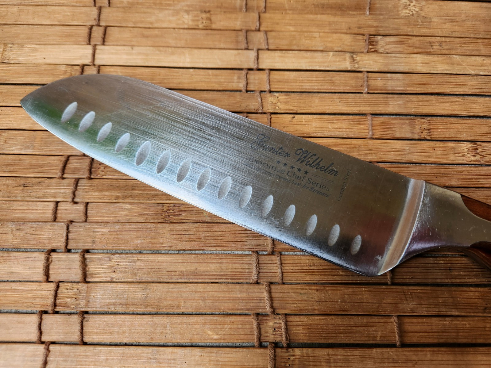 GUNTER WILHELM EXECUTIVE CHEF SERIES 7 INCH SANTOKU KNIFE – 440C GERMAN STEEL