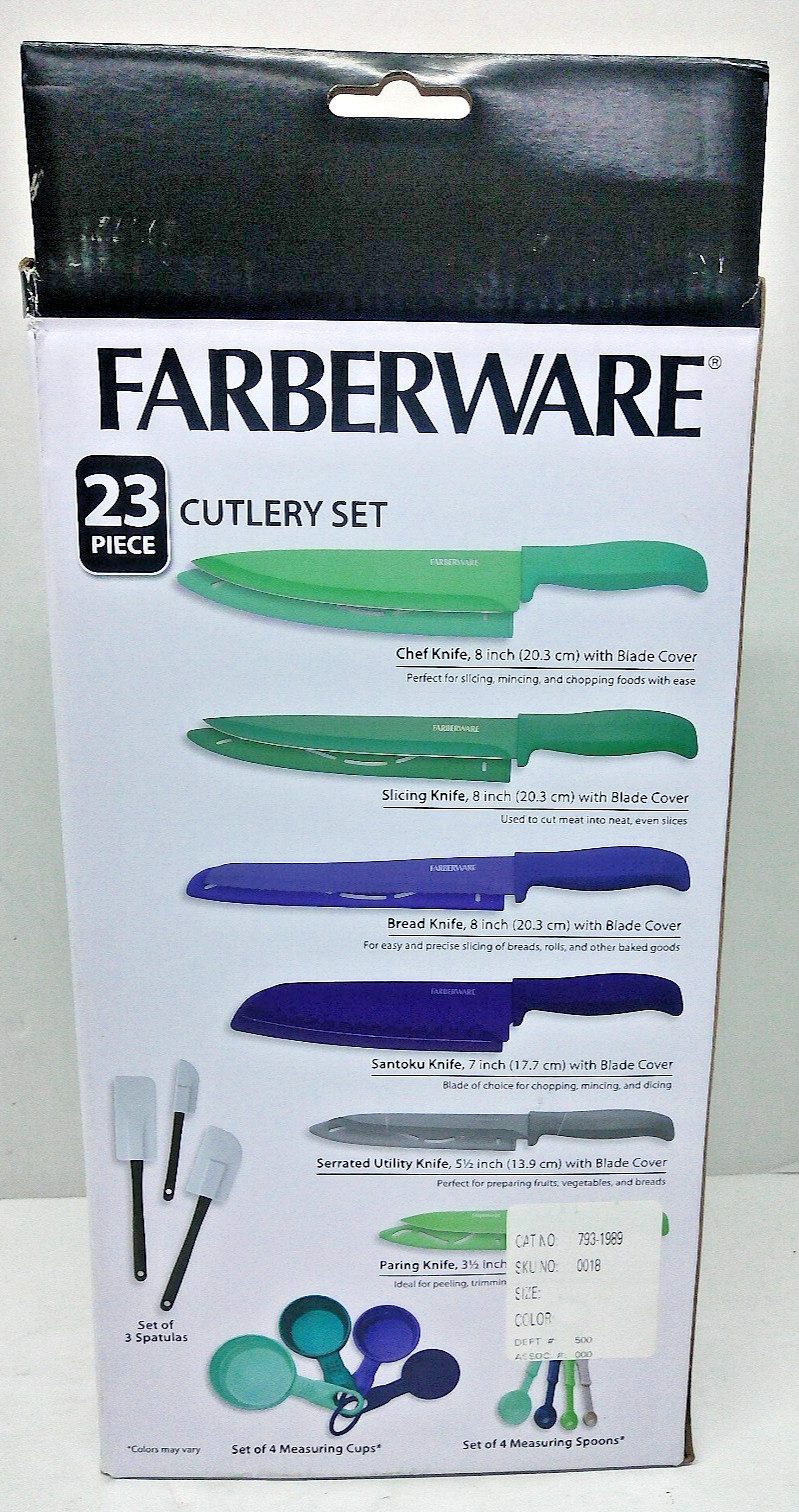 2x Farberware 23-pc. Knife and Tool Set, Dishwasher Safe