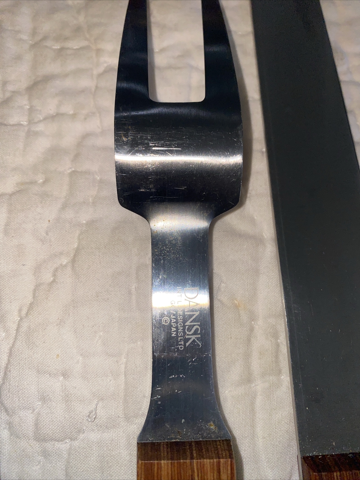 4 Vintage Dansk Gunnar Cyren Stainless Blade Slicing Carving Knife-Teak Set