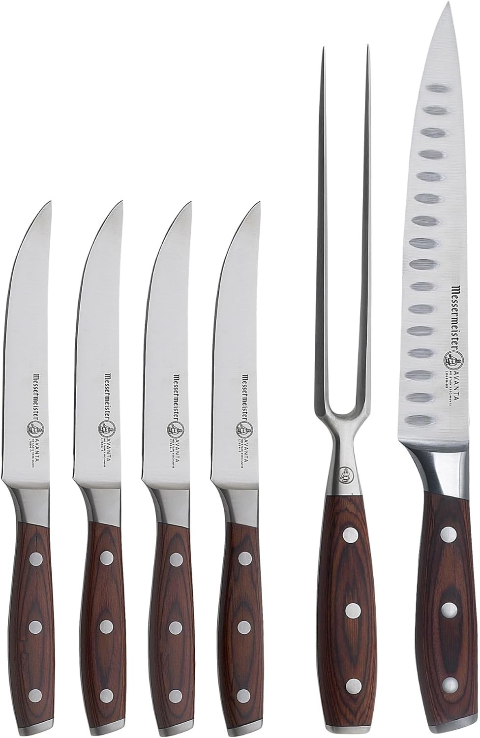 Avanta Forged Variety Set – Includes 4 Fine-Edge Steak Knives + Kullenschliff