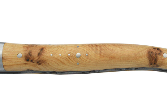 Laguiole En Aubrac Luxury Folding Pocket Knife With Juniper Wood Handle, 4.75-In