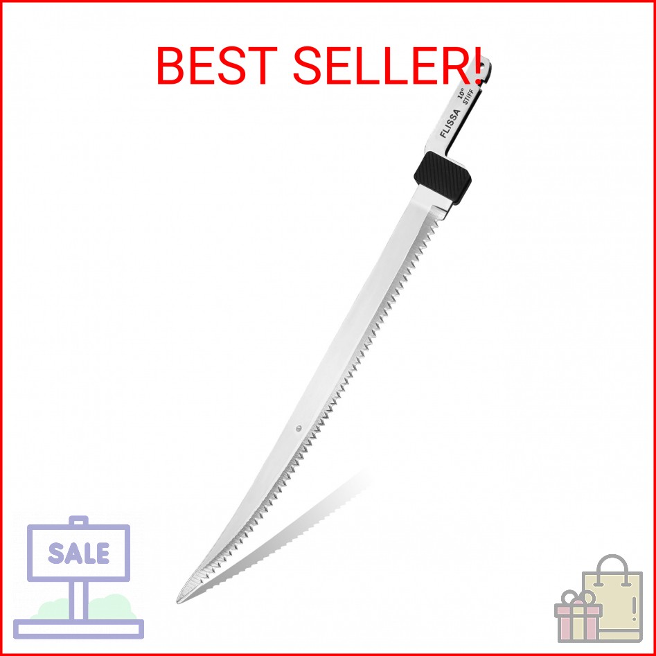 FLISSA Replacement 10″ Stiff Blade for Electric Fillet Knife in Polished Stainle