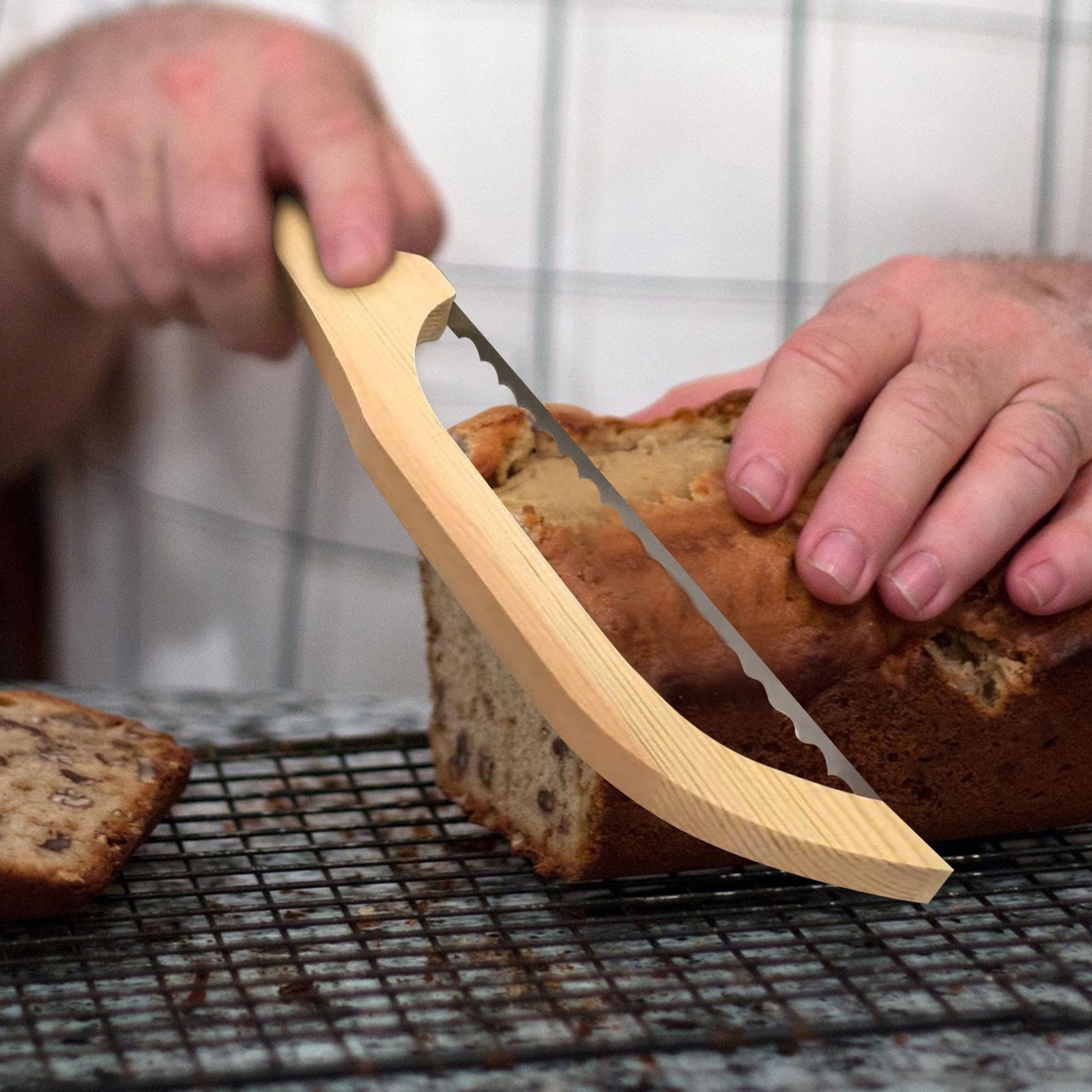 Bread slicer, Fiddle Bow Bread Knife Sourdough Cutter Bread Cutting Tool US