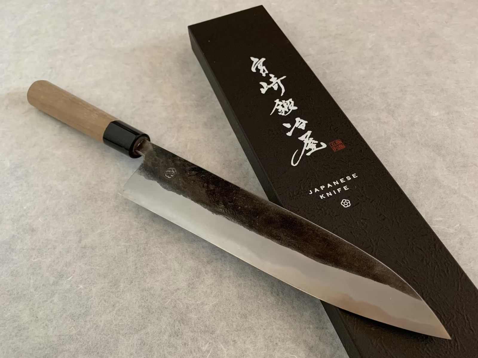 Haruki Miyazaki Gyuto Knife White #2 Kurouchi 240mm Water-quenched Magnolia