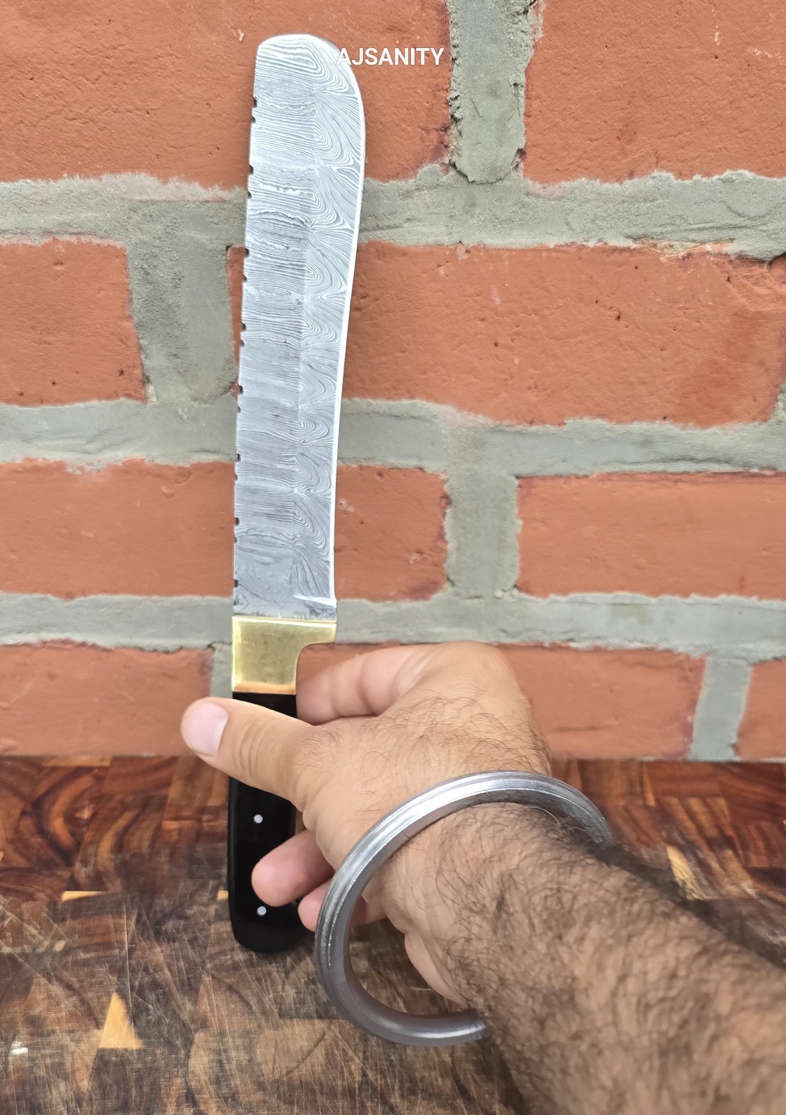 Damascus Steel Fixed Blade Knife Chef Kitchen Knife Chopping Knife