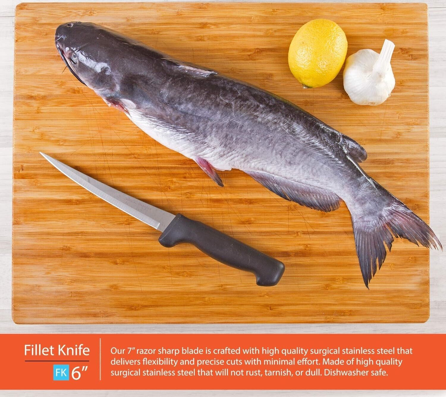 Fillet Knife – Flexible 7” Ultra Sharp Surgical Stainless Steel