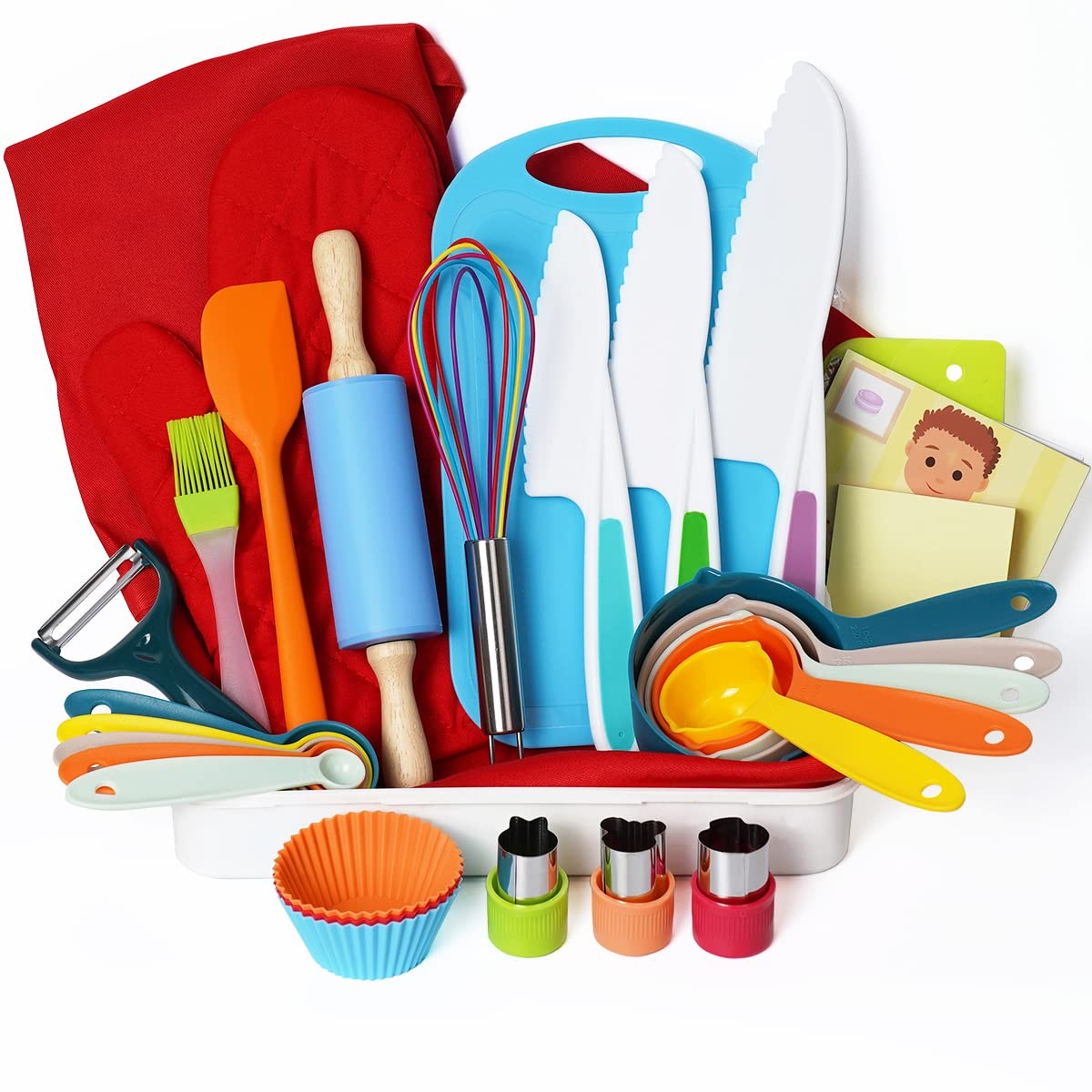 Kidz Cooking and Baking Supplies Set with Gift Storage Box, Complete Junior C…