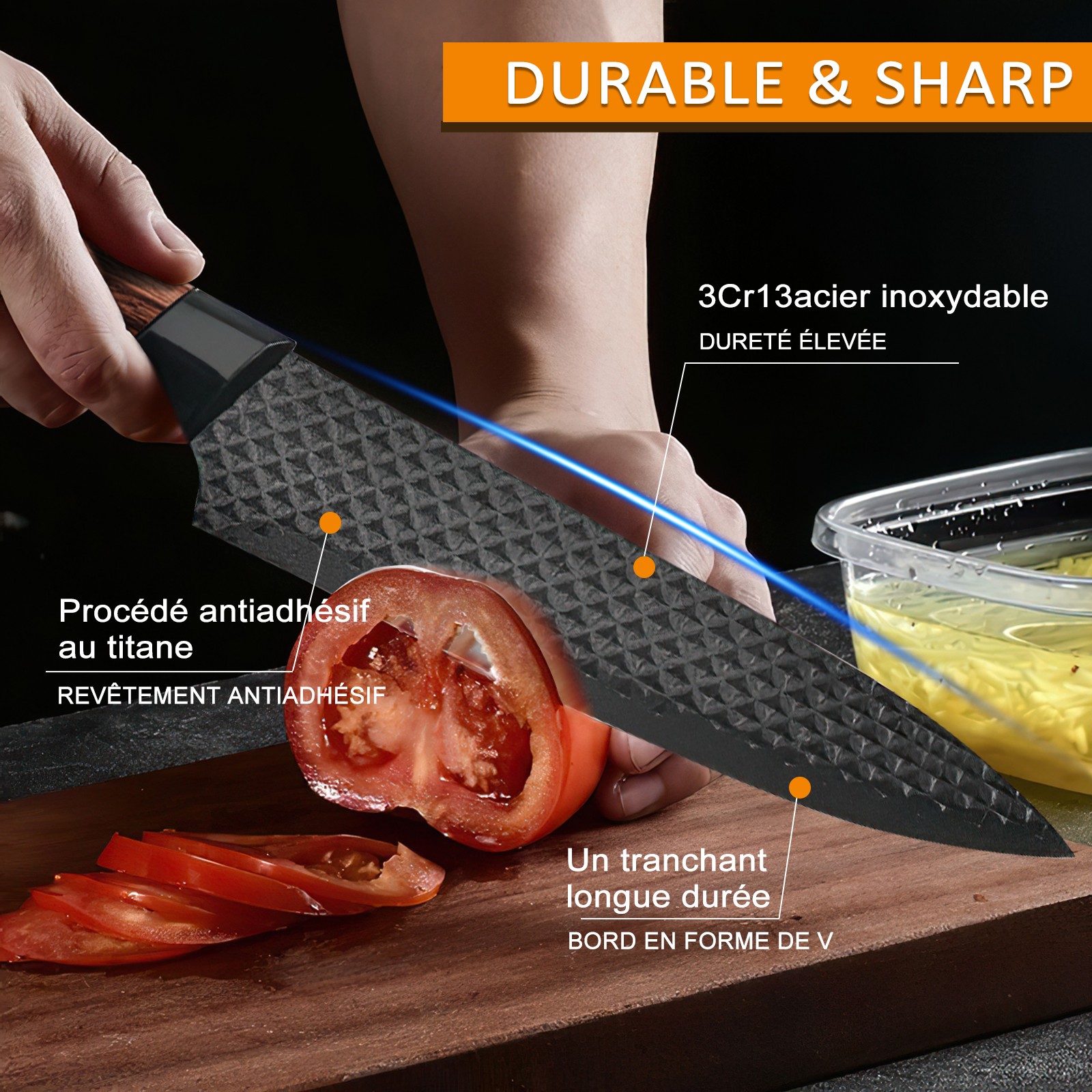 6 PCS Kitchen Knife Set Japanese Damascus Chef Knives Cleaver Set With Gift Box