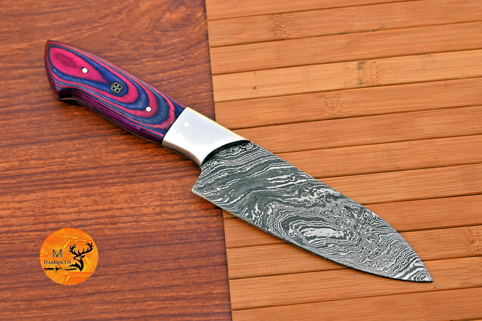 Handmade Forged Damascus Steel Steak Knife Chef Kitchen Knives-Cutlery 1951