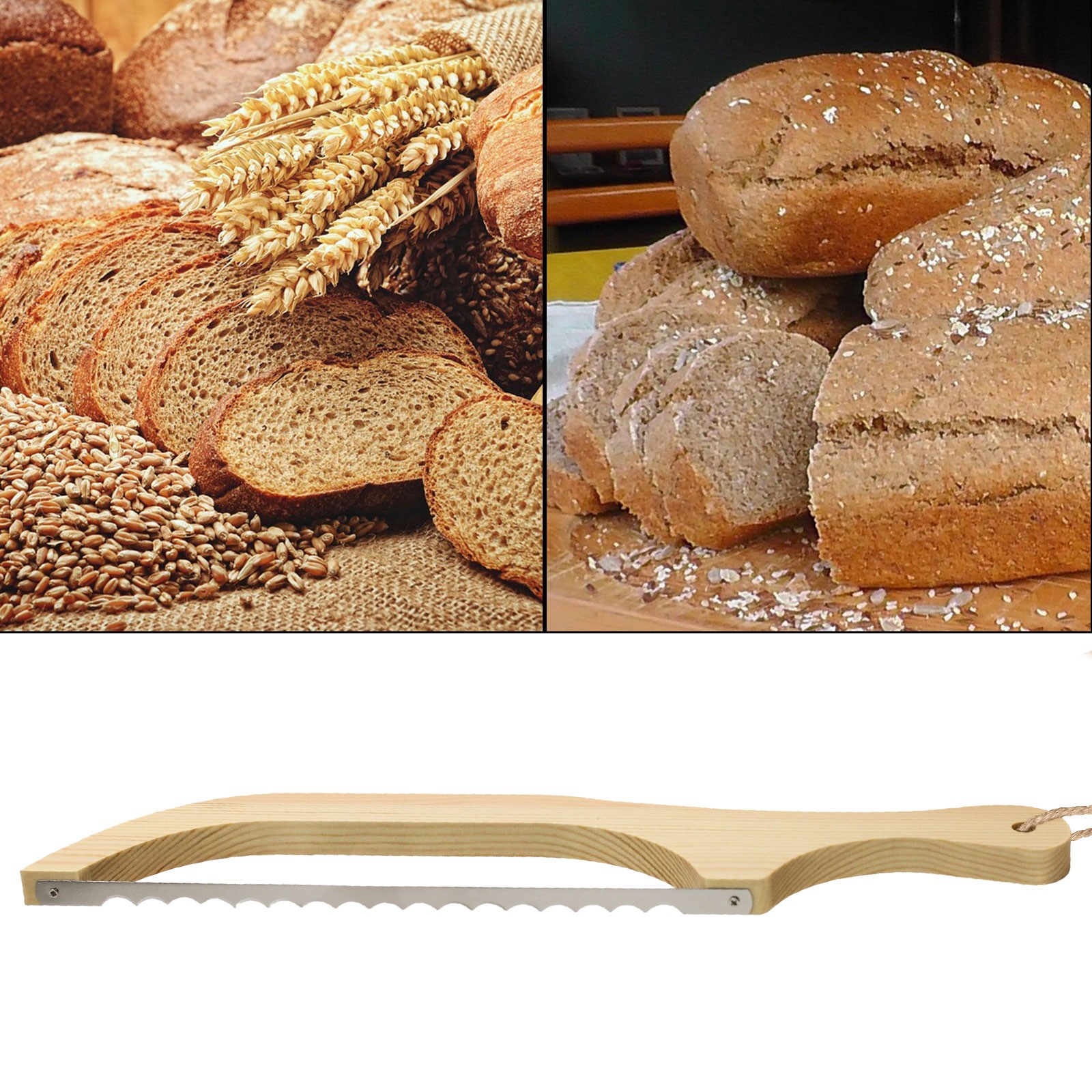 Bread slicer, Fiddle Bow Bread Knife Sourdough Cutter Bread Cutting Tool US