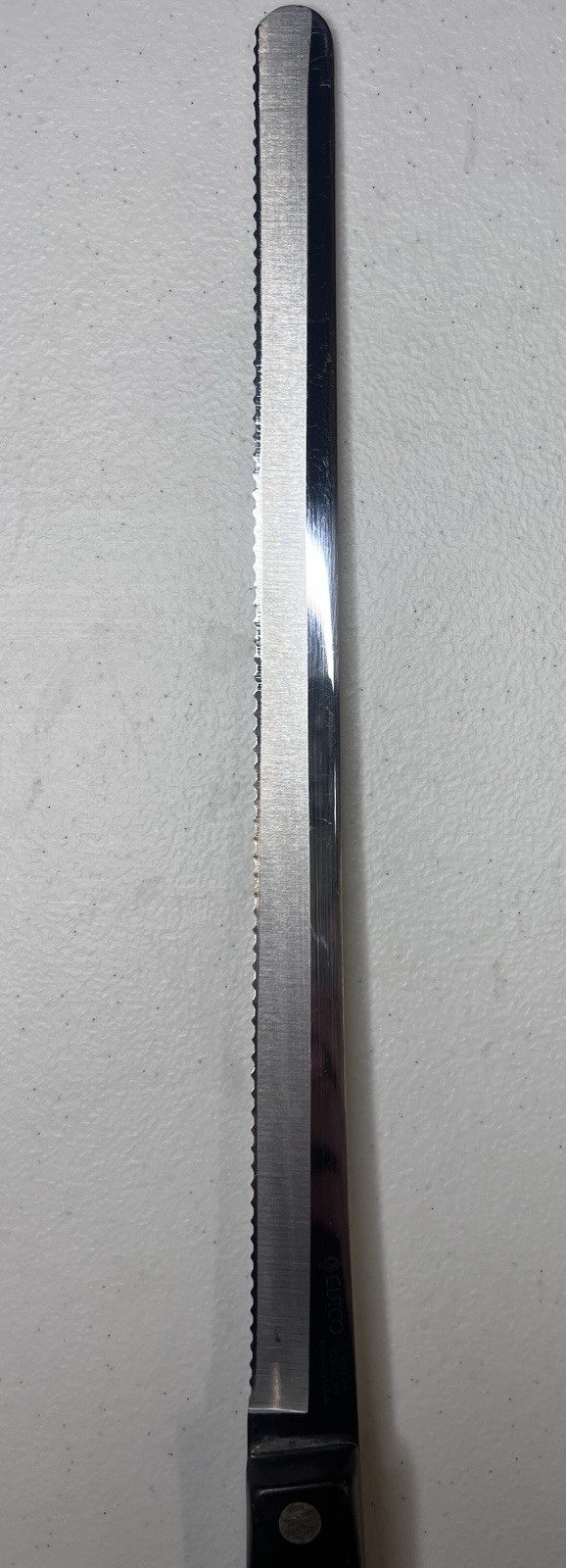 Cutco 1724 KJ 9-3/4″ Serrated Bread Knife Stainless Blade Brown Swirl Handle USA