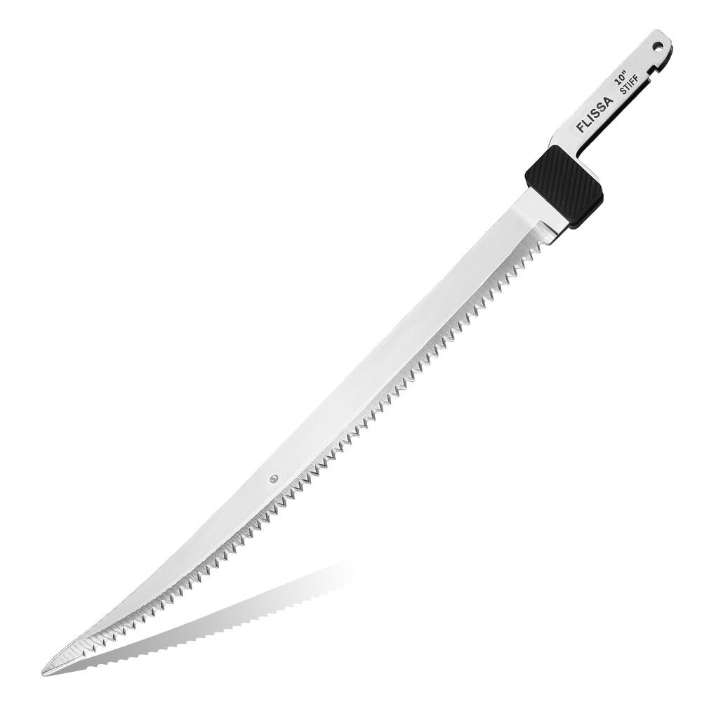 FLISSA Replacement 10″ Stiff Blades for Electric Fillet Knife Razor Sharp Blades