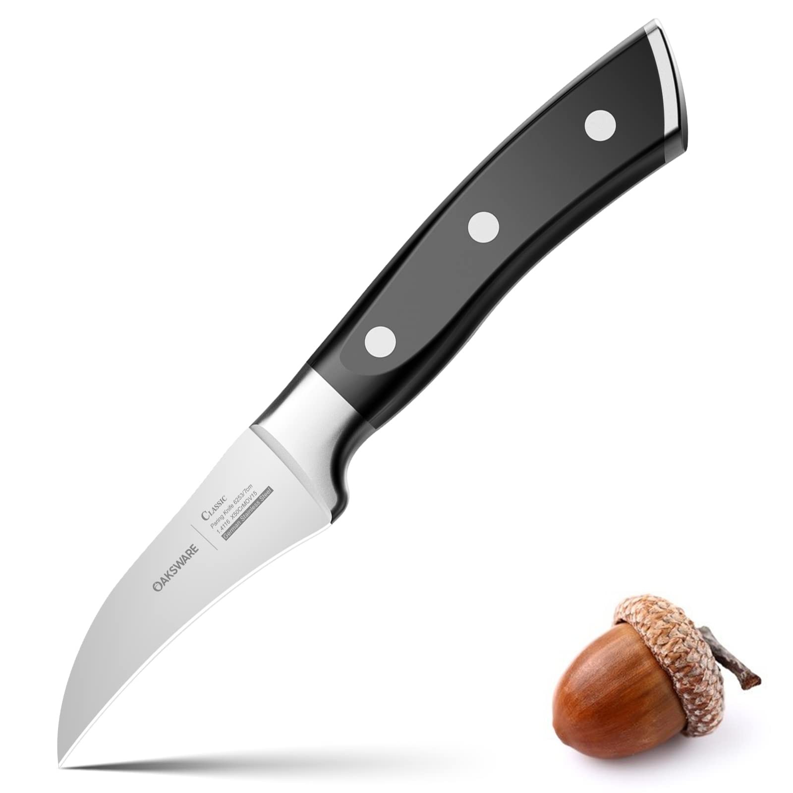 Bird Beak Paring Knife, 2.75 Inch Peeling Knives German Stainless Steel Small…