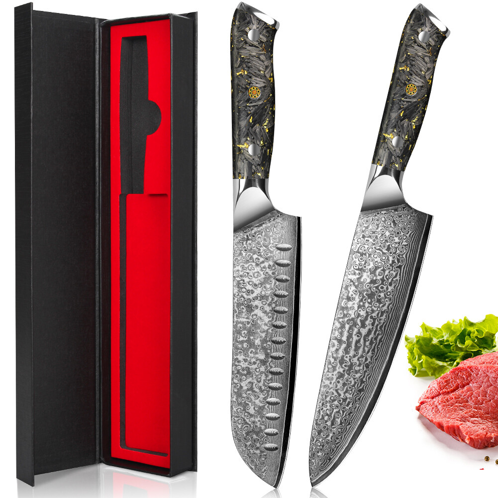 8In Kitchen Knife Santoku Knife Damascus Chef Knife VG10 Handle for Home Kitchen
