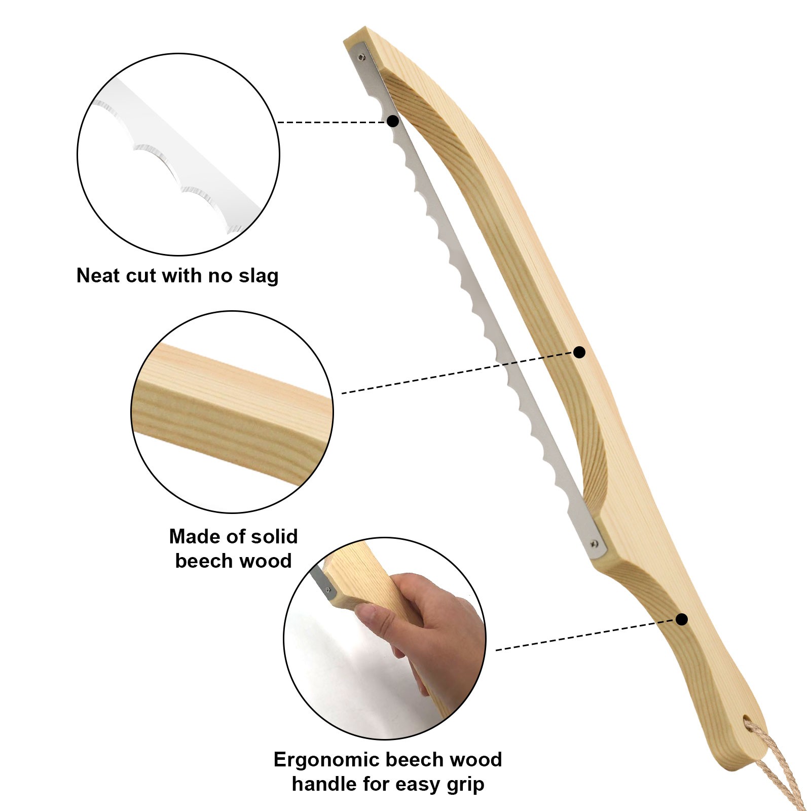 Bread slicer, Fiddle Bow Bread Knife Sourdough Cutter Bread Cutting Tool US