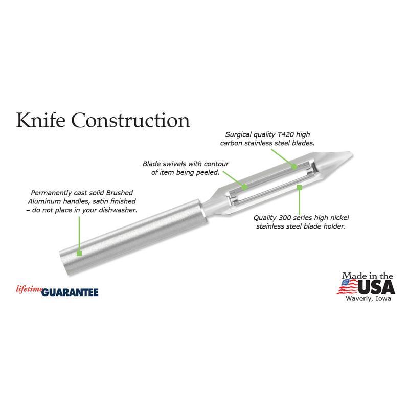 Rada Vegetable Peeler 1 3/4″ swivel blade, DR132 USA made kitchen sharp carded