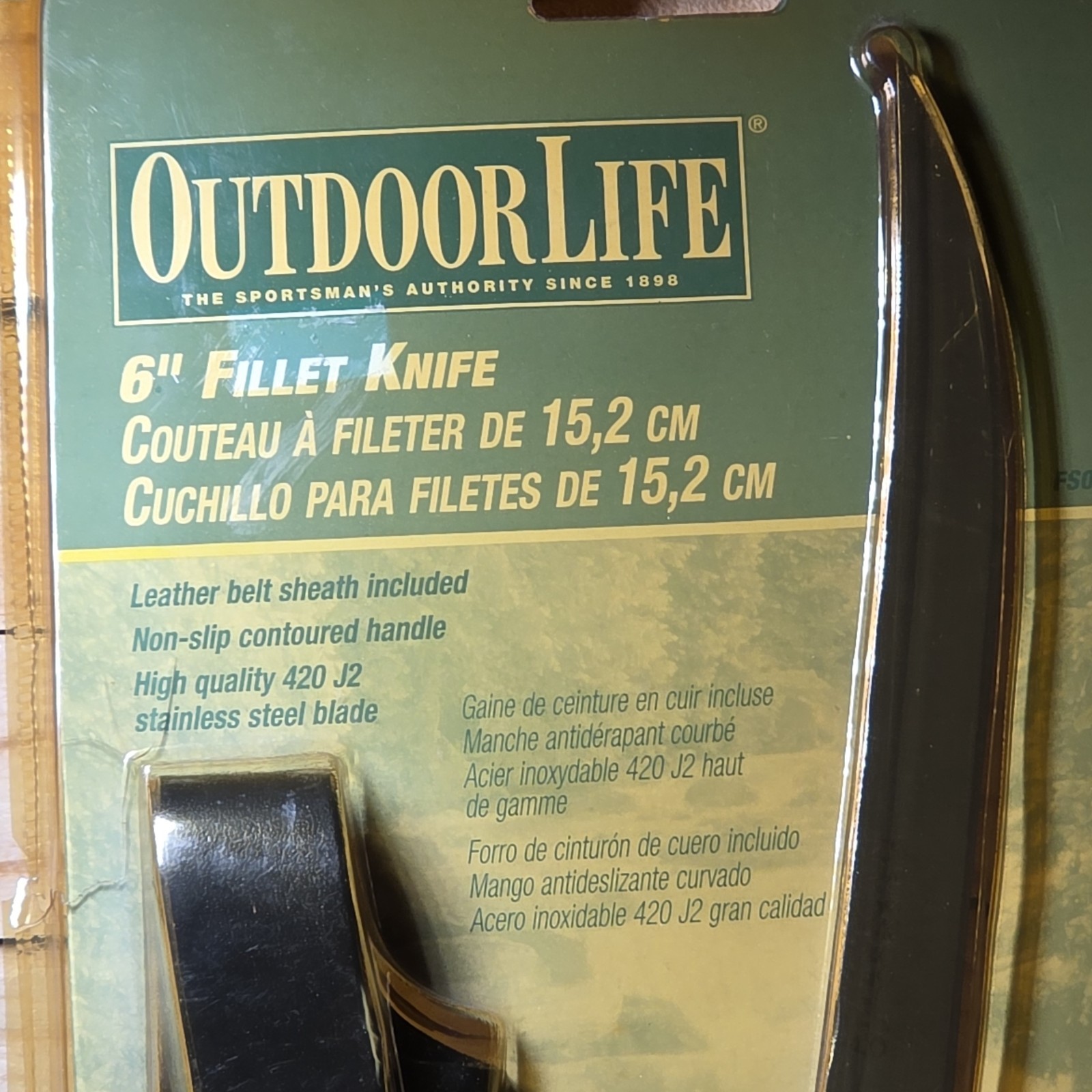 OutdoorLife 6″ Fillet Knife Stainless Steel Blade