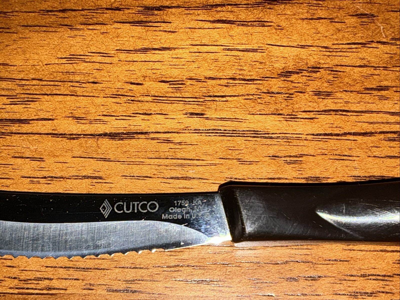 Cutco 1759 KA Serrated Blade Kitchen Table Knife 3-3/8″ Used