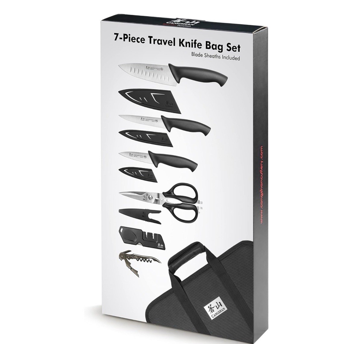 Horizon Series 1026689 Swedish 14C28N Steel 7-Piece Travel Knife Bag…