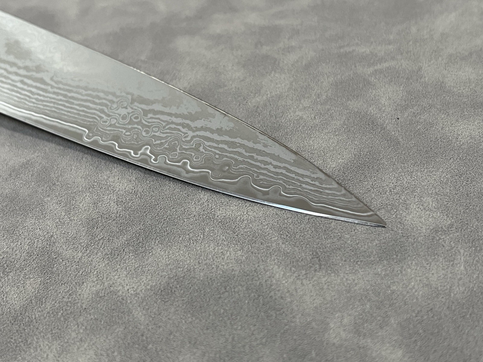 9.5″ Sujihiki Slicer S35VN Powder Steel Damascus G10 Mosaic Pin Japanese Style