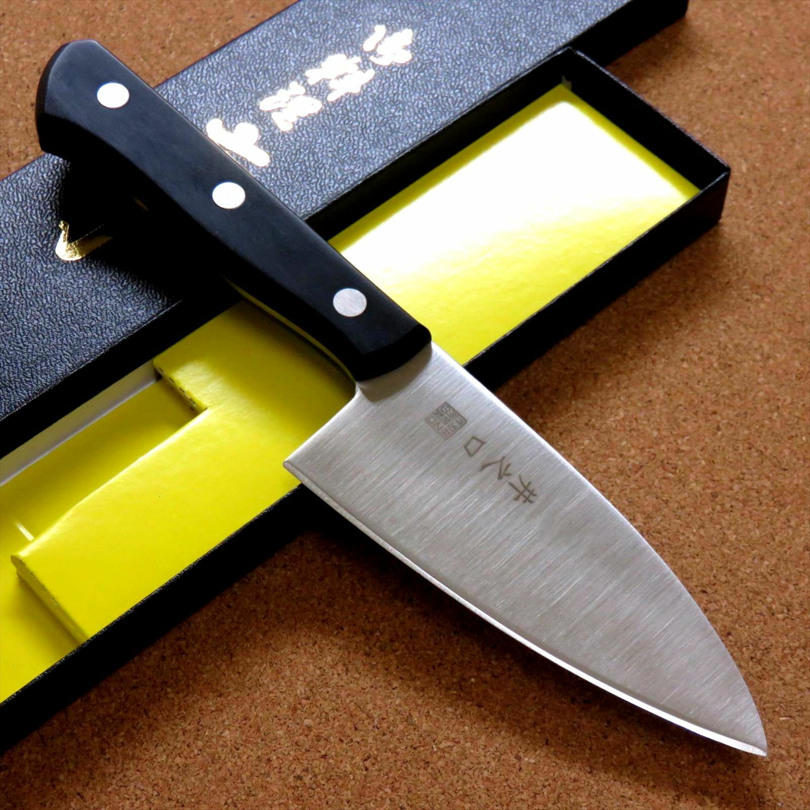 Japanese Kitchen Small Knife 110mm 4 in Double-edged Fishing Outdoor SEKI JAPAN