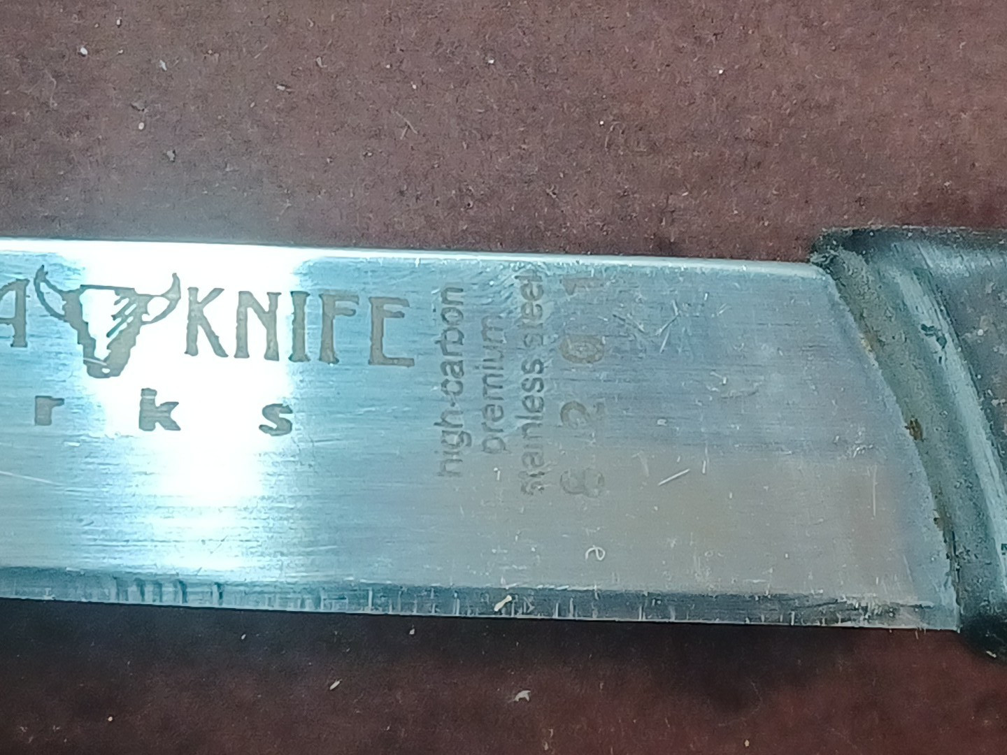 Vtg MONTANA KNIFE WORKS 8201 4″ Paring Knife, Blk Nylon Molded Handle