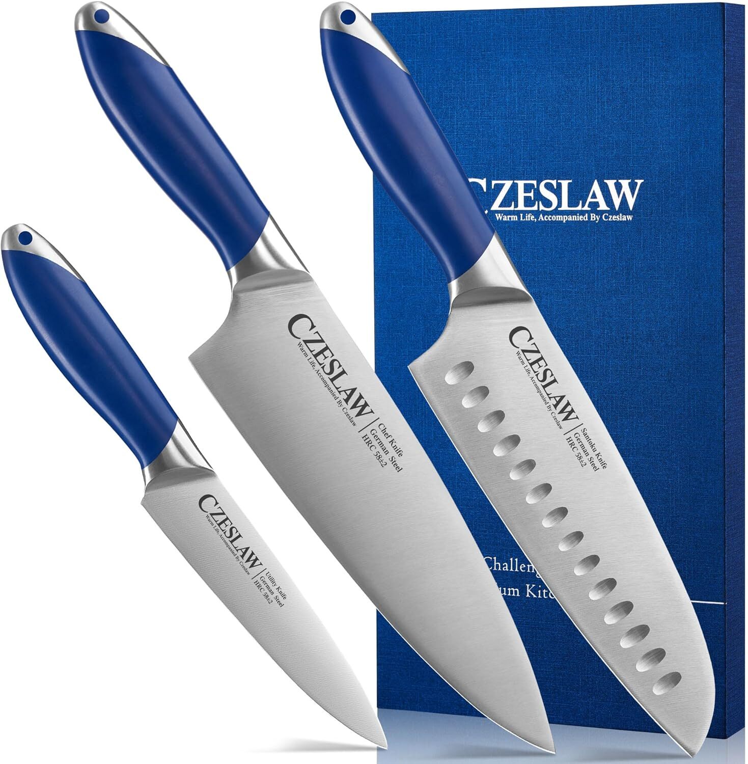 knife set, 3 Piece kitchen knife set – Razor Sharp Professional Chef Knife