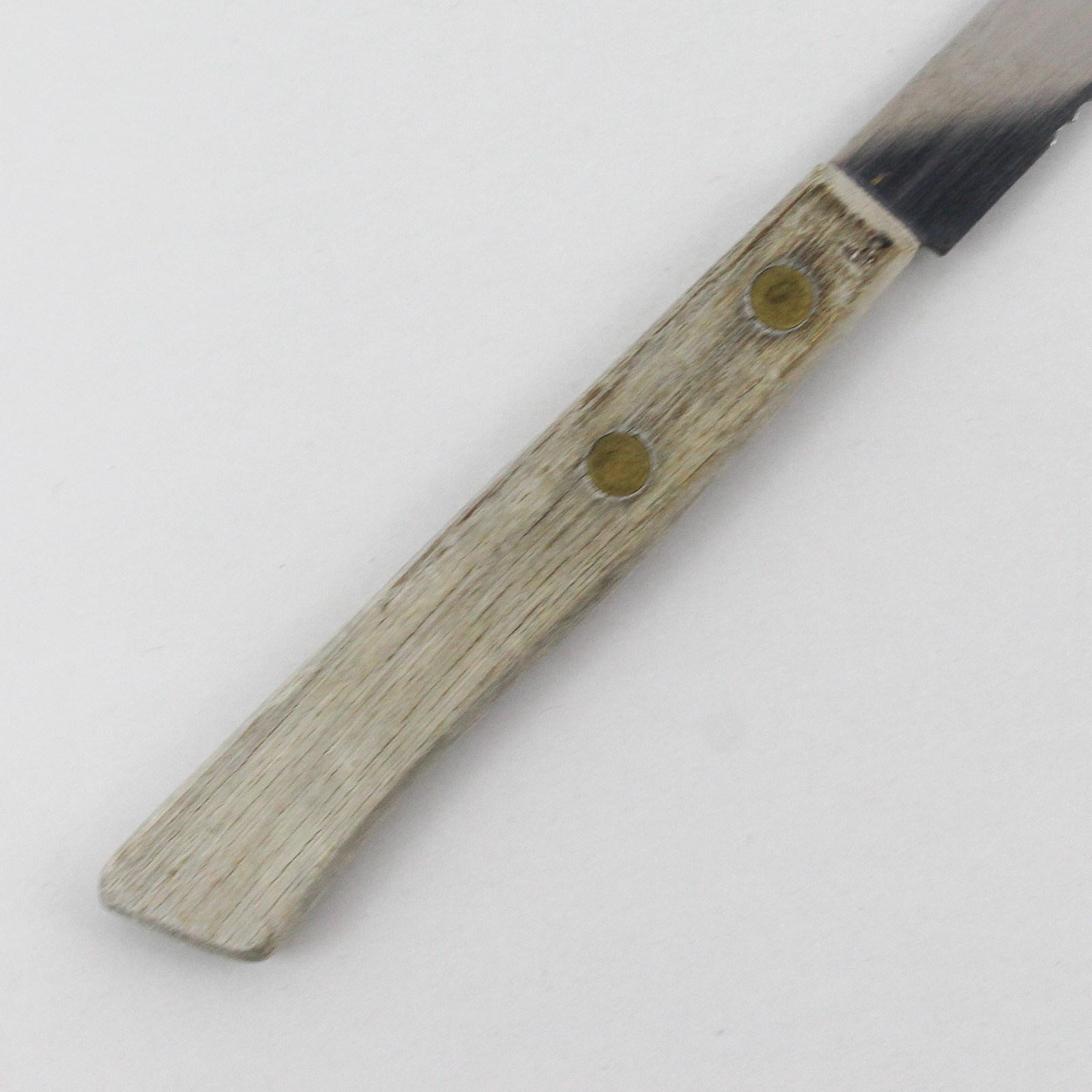 3 Vintage Hanford Forge Stainless Steel Steak Knives Wood Handle Japan 4” Blade