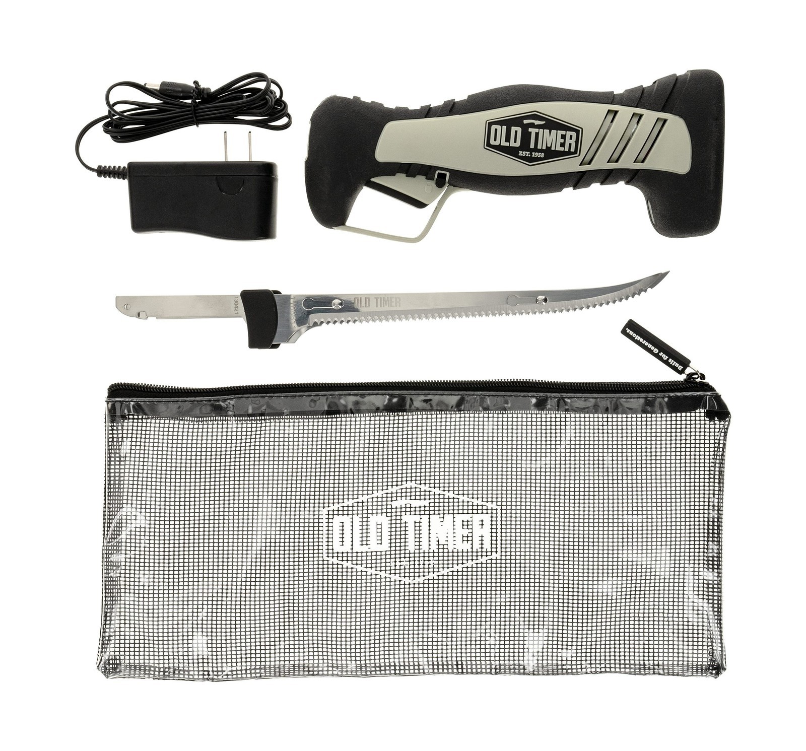 Old Timer Electric Fillet Knife with Rechargeable Battery, 8″ Blade, High Car…