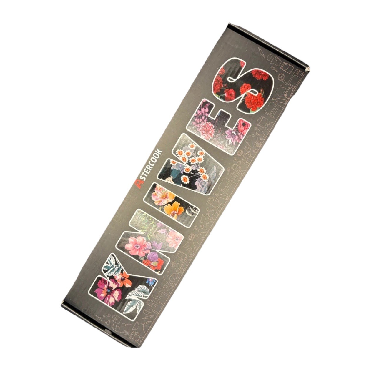 Astercook 6 Piece Flower Kitchen Knife Set with 6 blade guards