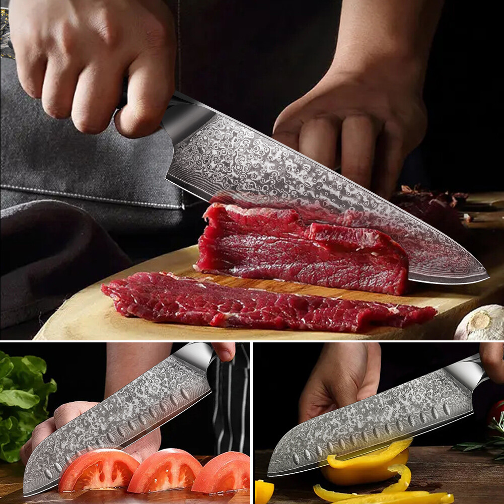 8In Kitchen Knife Santoku Knife Damascus Chef Knife VG10 Handle for Home Kitchen