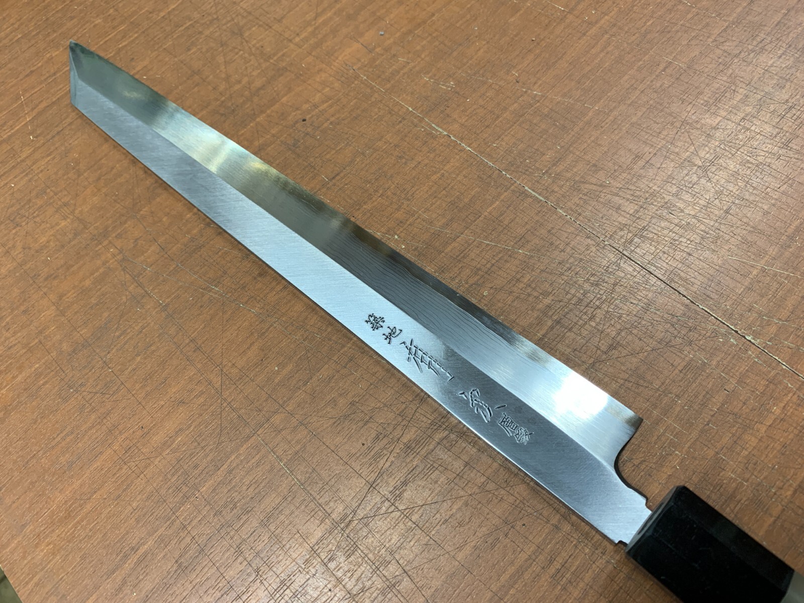 Japanese Chef Knife Aritsugu Yanagiba Kiritsuke 270mm BlueSteel Ebony Handle