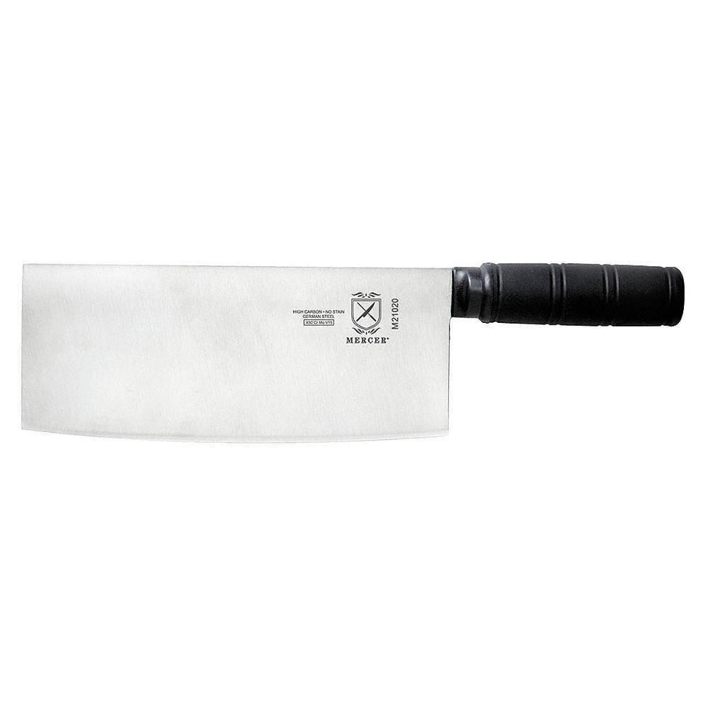 MERCER CUTLERY M21020 Chinese Chef Knife,8″ Blade,Black Handle 6AKT3