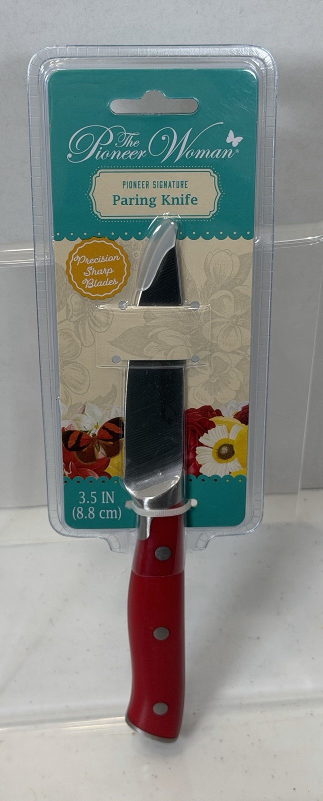 The Pioneer Woman Paring Knife Kitchen Utensil Food Prep Signature Red New
