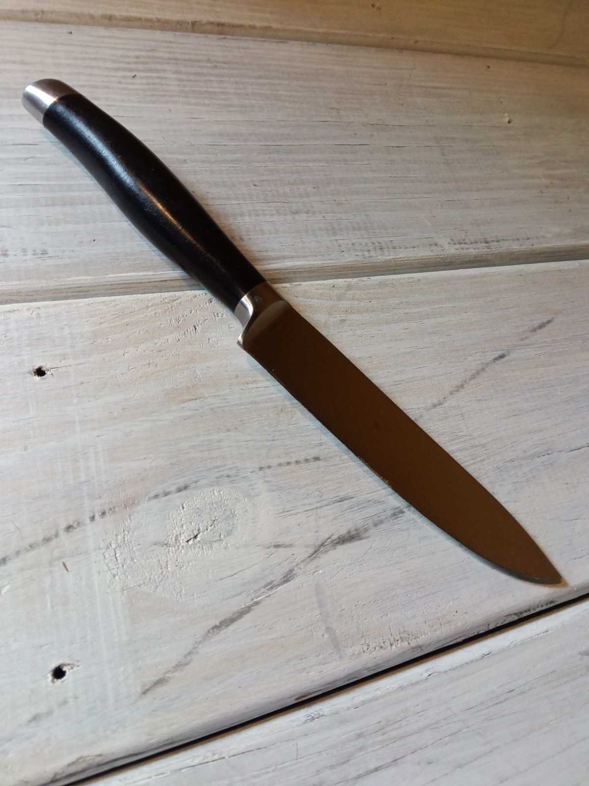 Pampered Chef Utility Knife Forged Cutlery German Cr Mo V steel 5” Blade Chef’s
