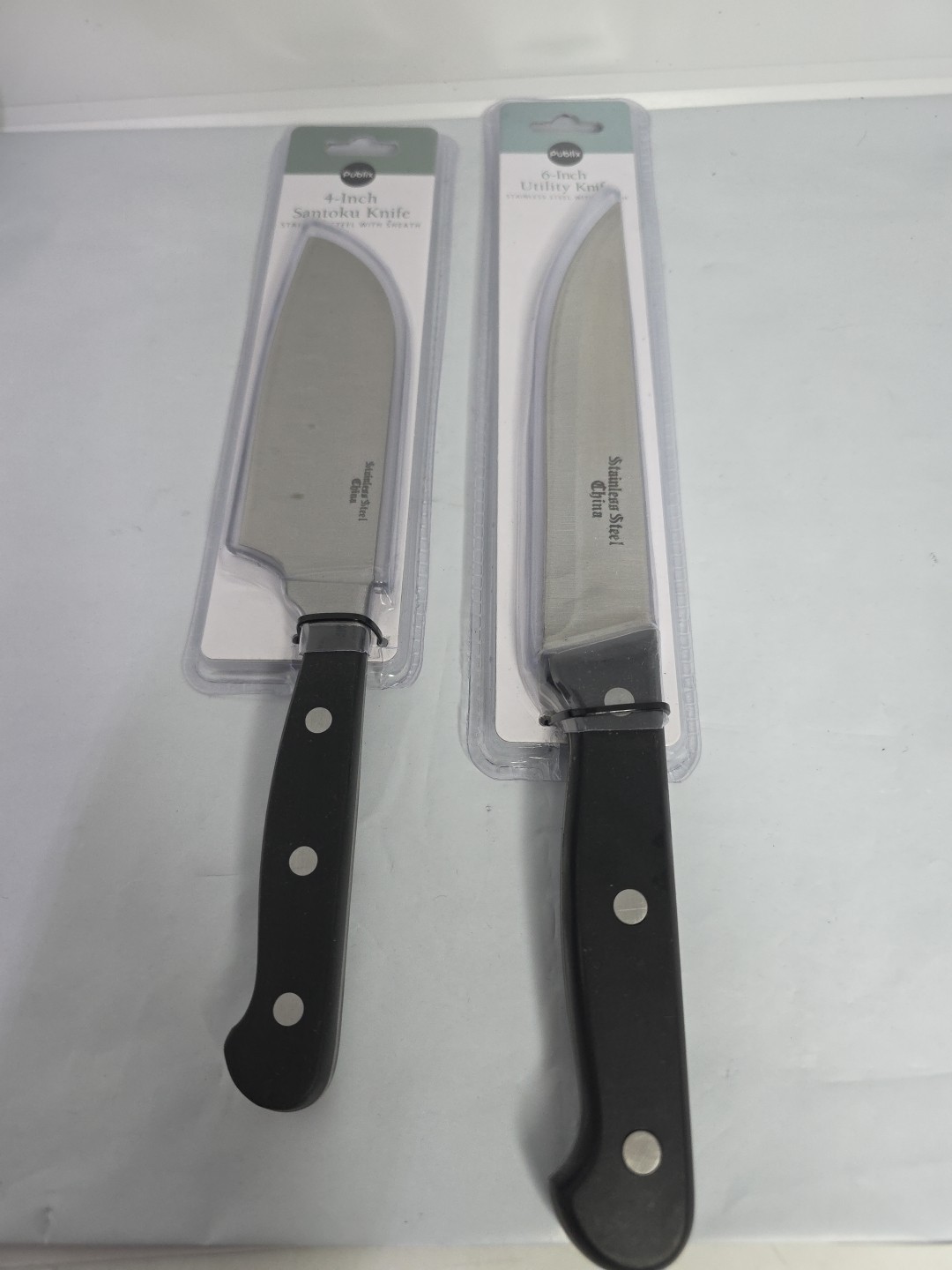 4″ And 6 Inch Santoko And Utility Knife Stainless Steel With Sheath.