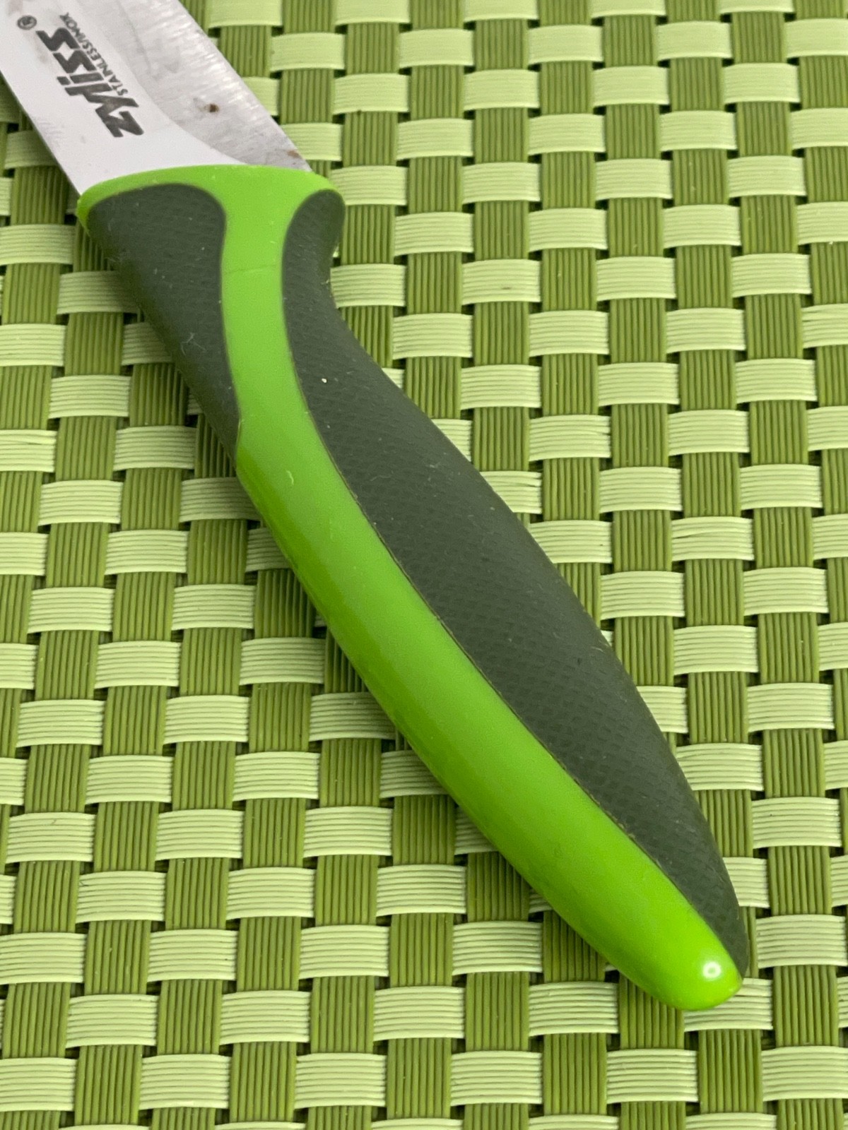 Zyliss Inox Paring Knife Green Handle 3 1/4″ Blade w/Extra Sheath – 8 1/8″