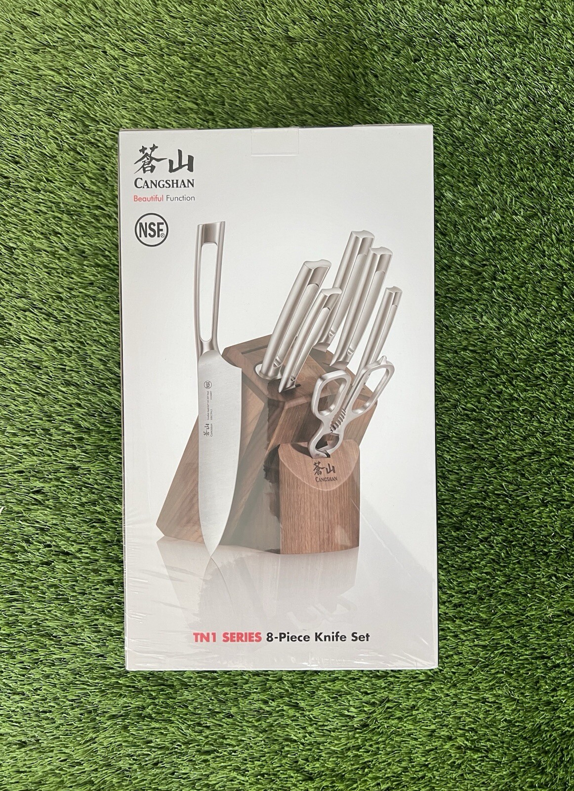 Cangshan TN1 Series 1021950 Swedish 14C28N Steel Forged 8-Piece Knife Block